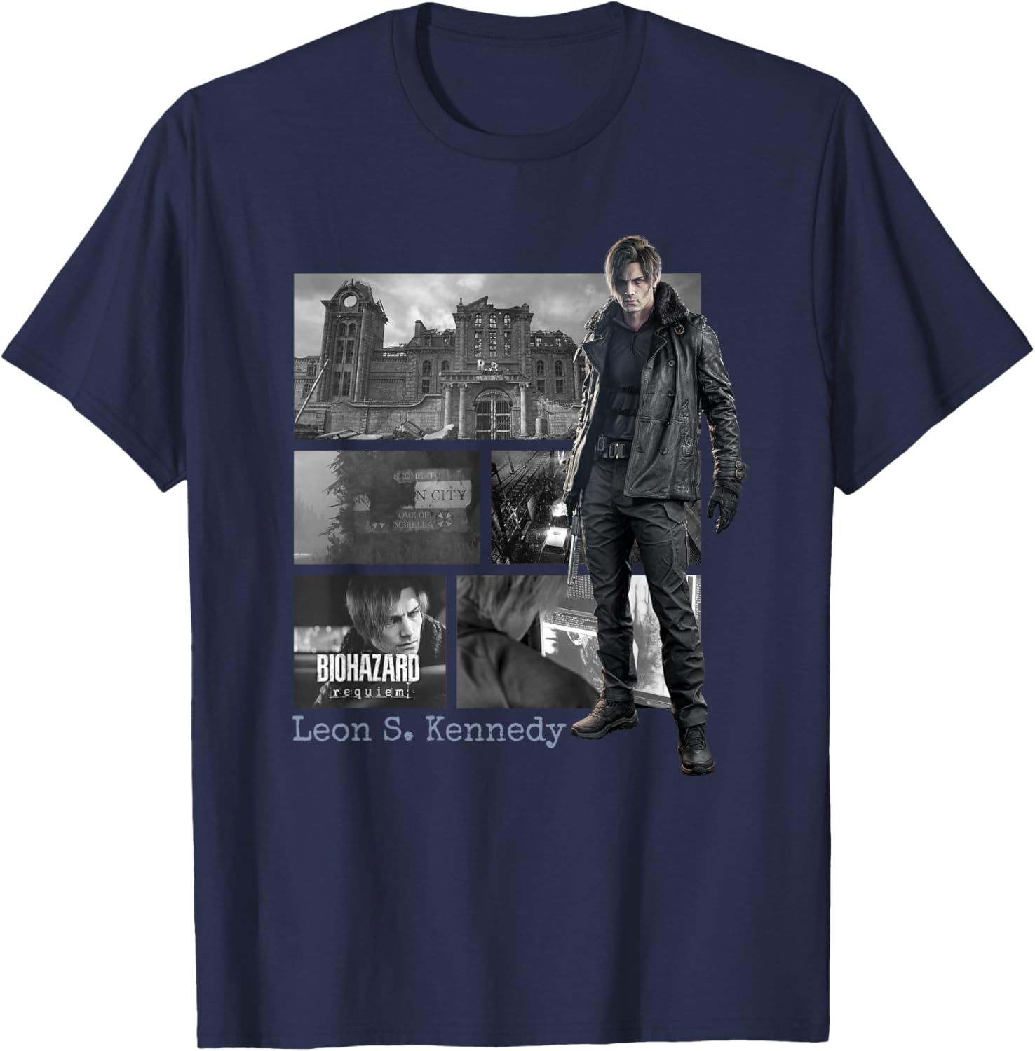 

Resident Evil Requiem Leon TShirt Mens and Womens Summer Pure Cotton Clothing Fashion Gaming Enthusiast Short Sleeve Tshirt M