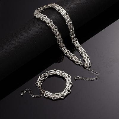 Personalisierte Metall-Design-Armband-Halskette für Männer und Frauen Nischen-Überzogene Persönlichkeit Coole Armband-Schlüsselbein-Ketten-Accessoires