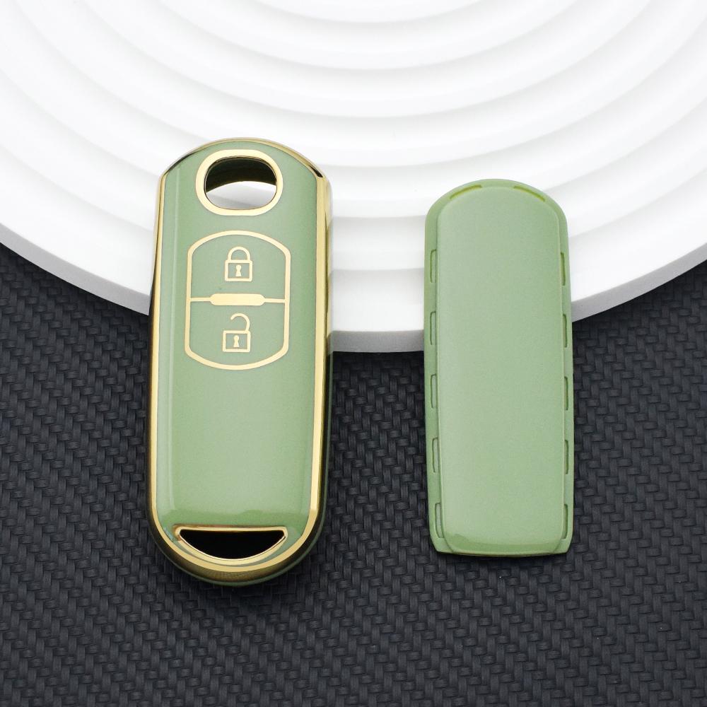 

2 кнопки автомобильный ключ чехол чехол для Mazda 2 3 6 Axela Atenza CX-5 CX5 CX-3 CX-7 CX8 CX-9 2016 2017 2018 2019 зелёный