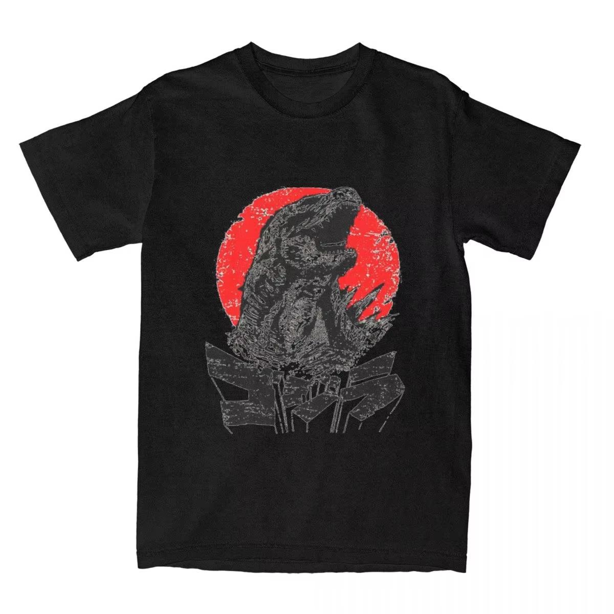 

Man T-Shirt Godzillaed Japan Monster T Shirts Trending Horror Beach Tees Vintage Cotton Tshirt For Men‘s Clothing tshirt M