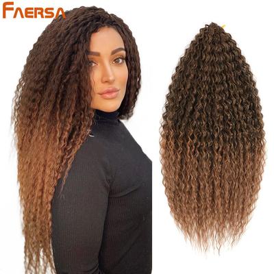 Extensões de cabelo encaracolado afro, extensões de cabelo sintético africano de crochê para mulheres afro 20 30 tamanhos ombre rosa gengibre