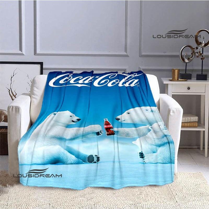 Coke logo printing blanket art decorations children's warm blankets flannel soft and comfortable blankets home travel blankets