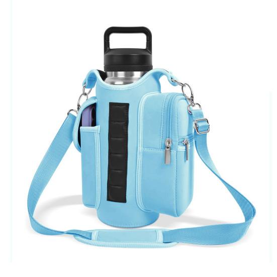 

Магнитный держатель для бутылки с водой, сумка через плечо, водонепроницаемая сумка для чайника из Оксфорда для спортзала, походов на открытом воздухе, фитнеса, органайзера для необходимых вещей