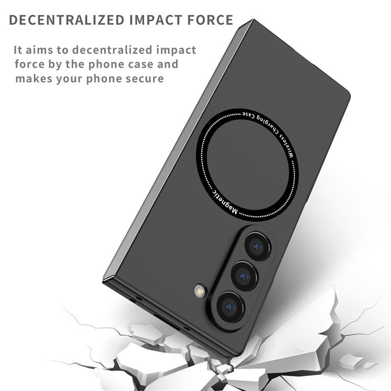 Magnetic Ultra Thin Hard PC Folding Phone Case for Samsung Galaxy Z Fold 7 6 5 4 3 Wireless Charging Shockproof Cover