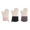 Oven Mitts Insulated Gloves Heat Resistant Silicone Kitchen Gloves with Anti-Slip Horizontal Stripes Thick Grip Reusable Kitchen Gloves Home Family