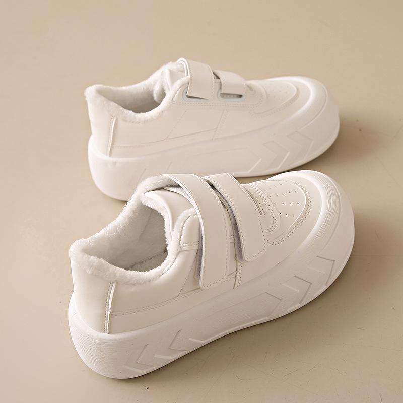 Velcro platform bread shoes 22 years old spring and autumn new collegiate style design black big-headed shoes