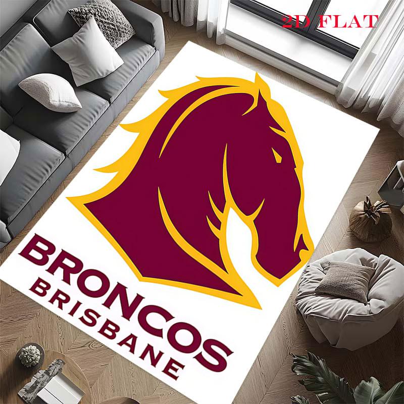 Brisbane Broncos Carpet Rug for Living Room Bedroom Home Sofa Decoration,Kids play Nonslip Floor Mat