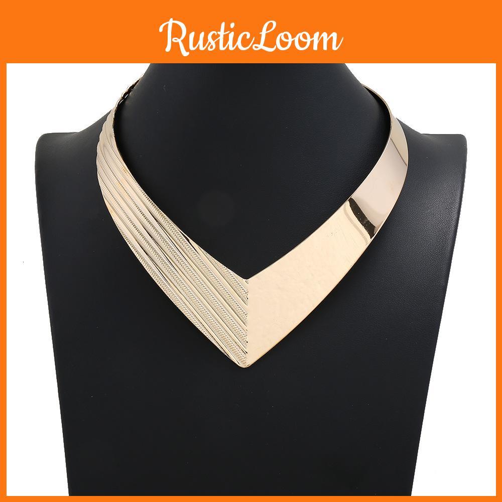 Shaped Creativity V Metal Women Collar Necklace With Fashion Geometric Design