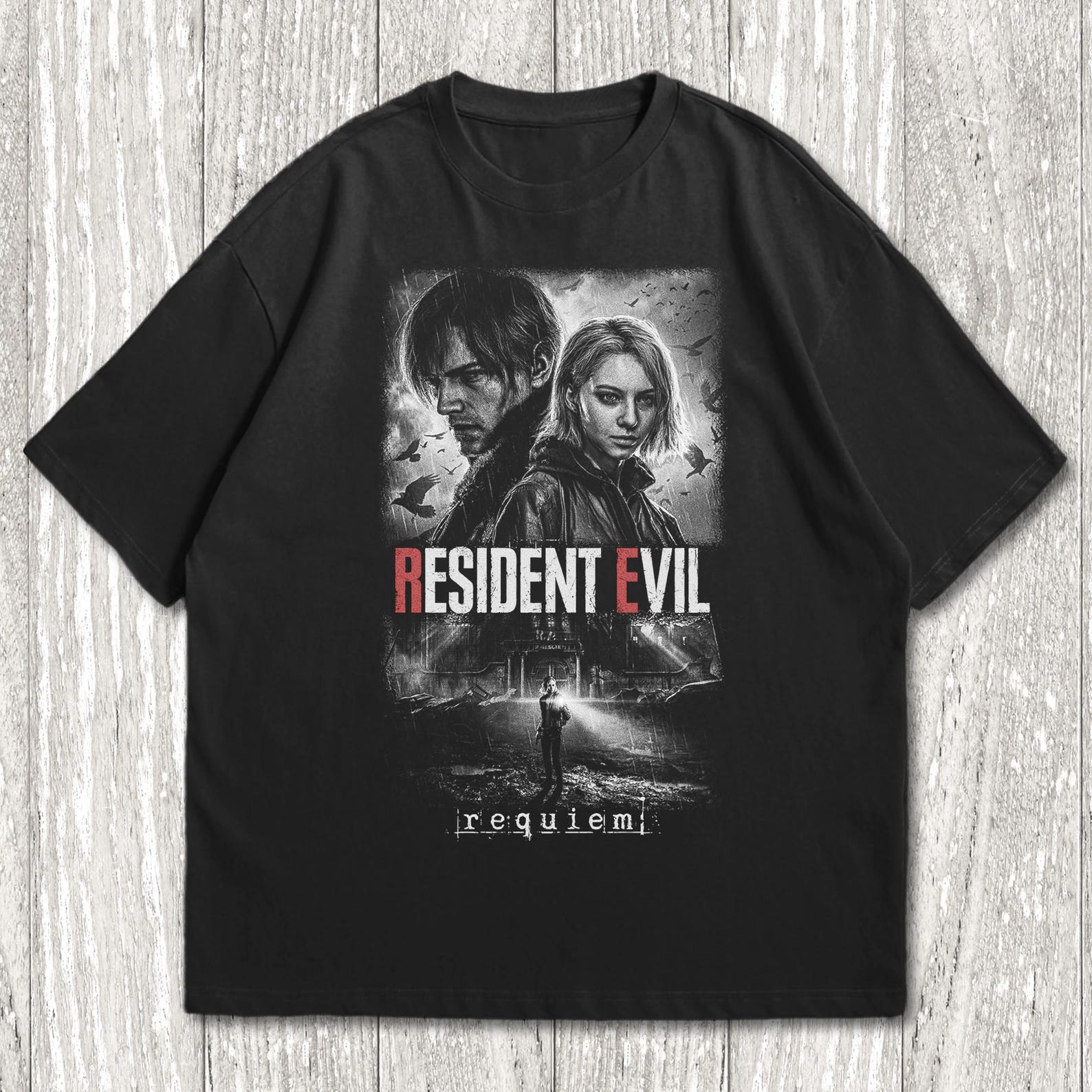 Resident Evil Requiem T-Shirt - Grace AshcrofT-Shirt - Leon kennedy T-Shirt 4XL