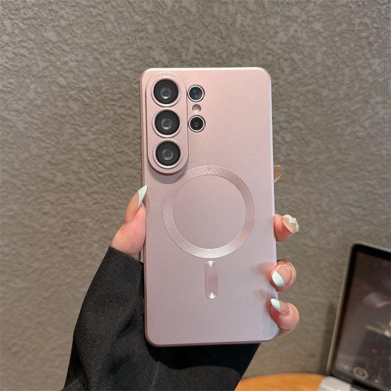 Soft Matte For Magsafe Phone Case For Samsung Galaxy S26 S25 S24 S23 S22 S21 Ultra Plus FE Edge Luxury Magnetic Shockproof Cover