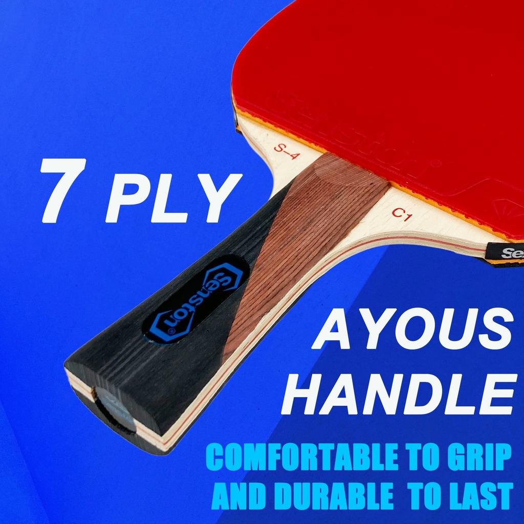 Senston Table Tennis Set with 2 1 Portable and 3 Ping Pong Balls for and Advanced Perfect for Training and Competition Rackets, Bag, Beginners,