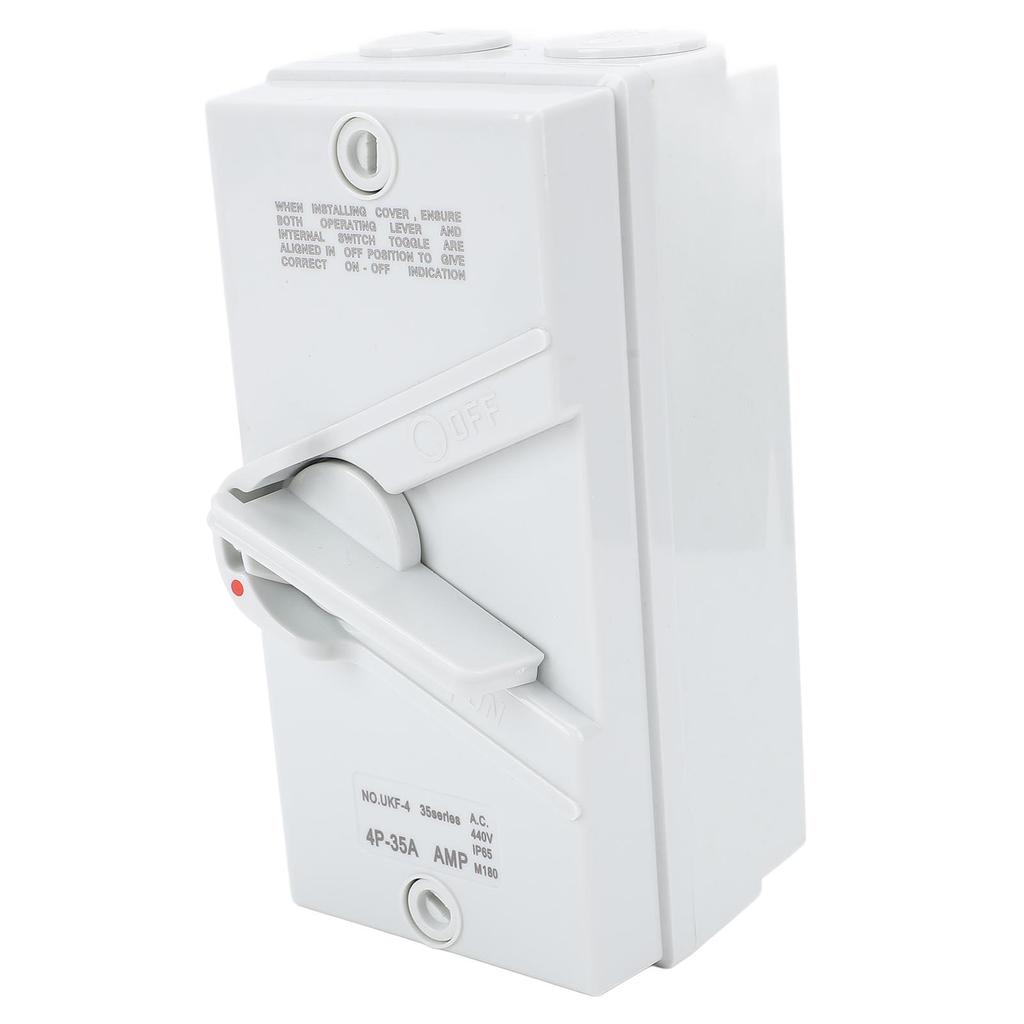 Enclosed Motor Disconnect 35A 440V 4 Pole, Isolation , IP65 Water Proof, Silver Contacts, for Petrochemical, Construction