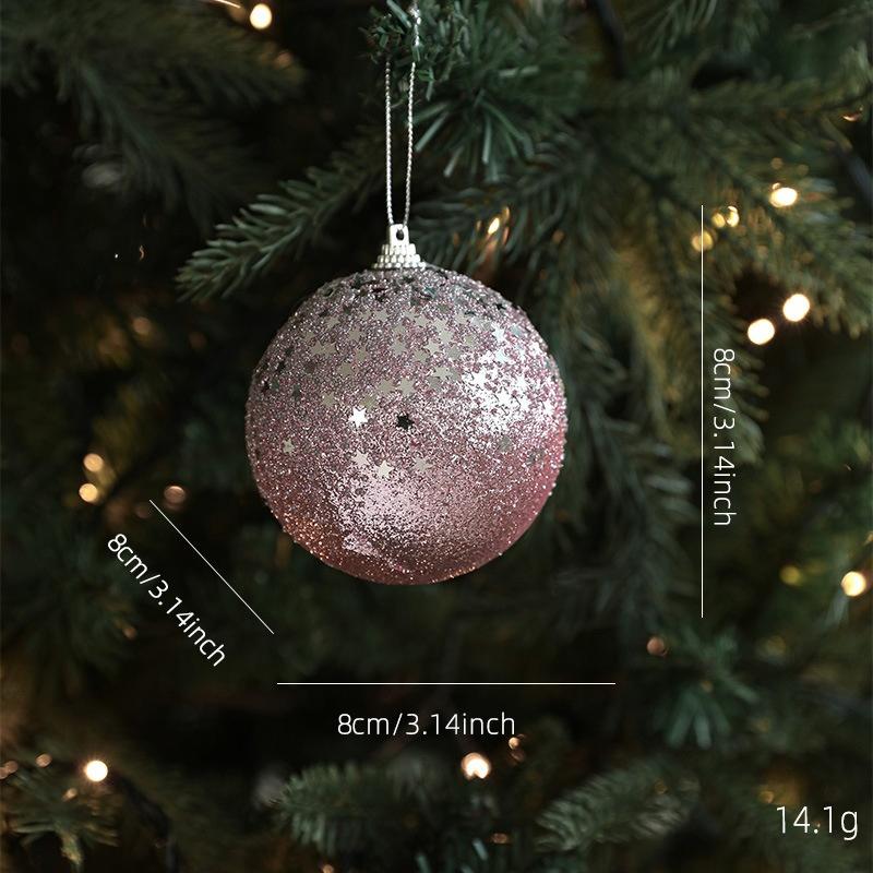 Weihnachtsbaumschmuck Glitzerkugel Rentier Schneeflocken Anhänger Weihnachtsbaumdekorationen Neujahrsparty Deko Navidad