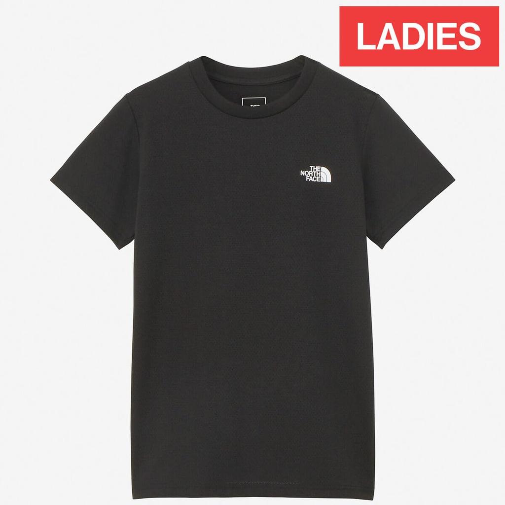 North Run Mesh Square Logo S [The Face] S/S Tee, Black,