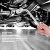 Car Spare Tire Lug Wrench - L type Hexagonal Head 17/19/21/24mm Slotted End Socket Repair Tool, Standard Tire Wrench