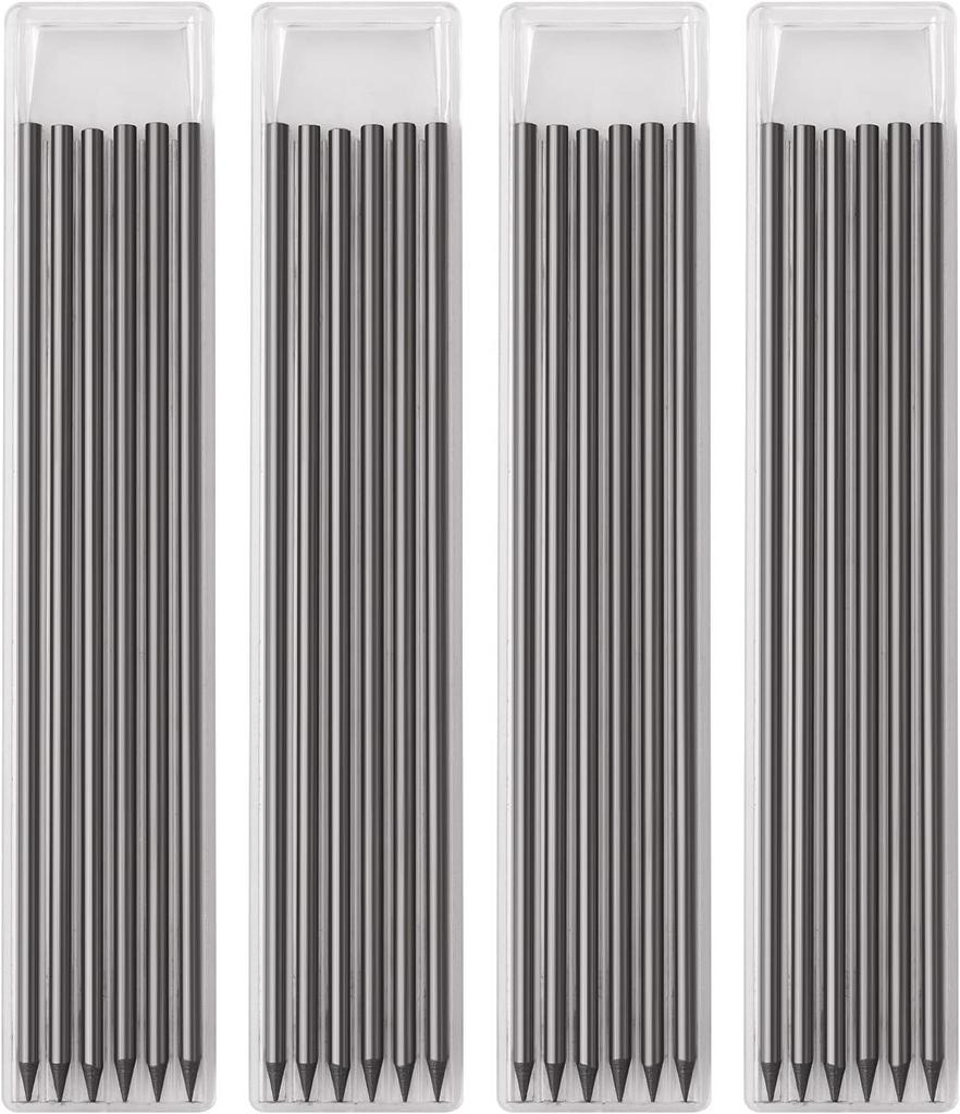 2.8mm Solid Carpenter Pencil Mechanical Pencil with Built-in Sharpener Carpentry Long Head Carpenter Pencil Stationery Supply