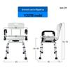 Adjustable Non-Slip Shower Chair with Armrests for Elderly, Disabled, and Pregnant Users