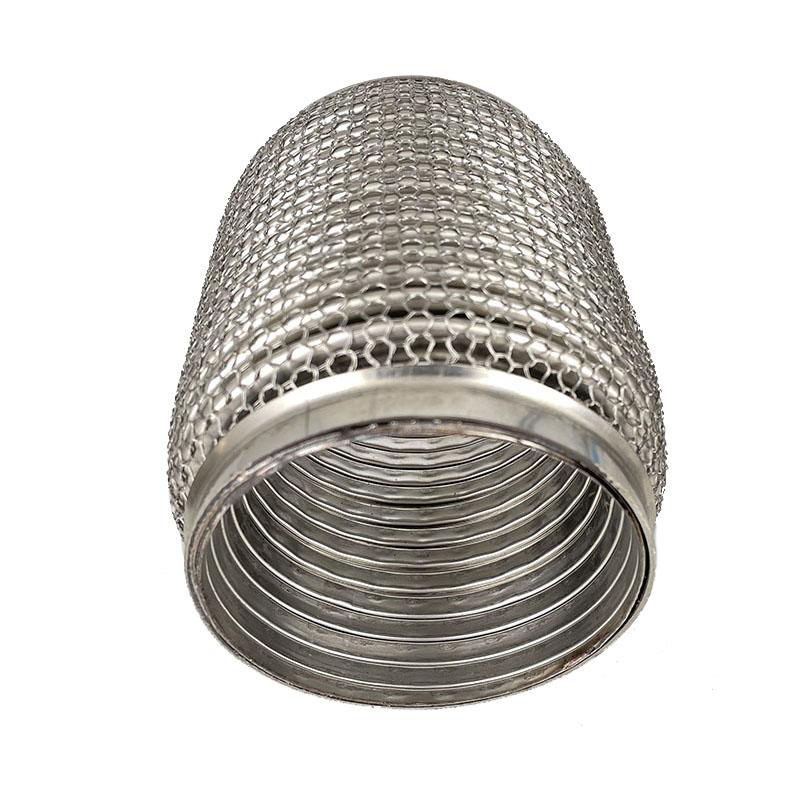 Stainless Steel SUS304 Exhaust Flex Pipes Tube Flex Coupler With Interlock Super Flexible  63*150mm 76*150mm 63x100mm 76x100mm