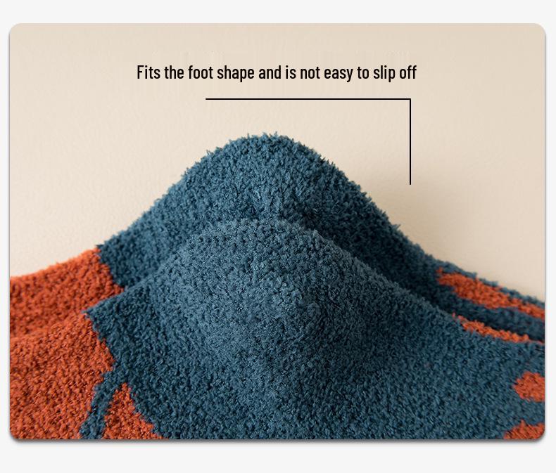 3-Pack Children's Cocoa Cat Terry Socks: Thickened, Warm Winter Mid-Calf for Boys & Girls