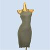 Export Single Spring and Summer Sleeveless Halter Knitting Silm Hip-Wrapped Short Dress Inner Wear Outer Wear Sexy Slimming Women