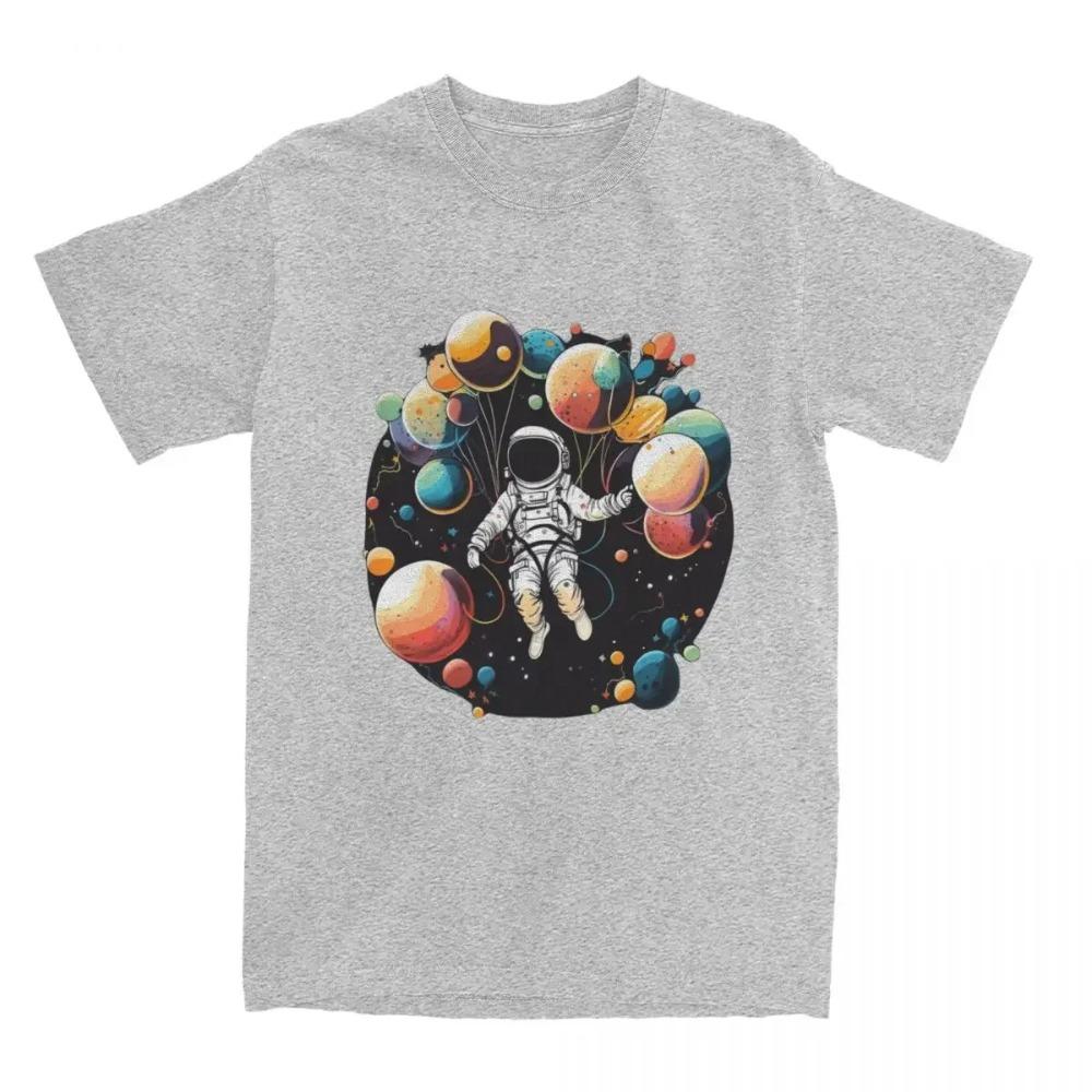 Astronaut In Space T-Shirt Men Planets Solar System Vintage T Shirts Summer Comfortable Harajuku Tees Print Oversize Tops