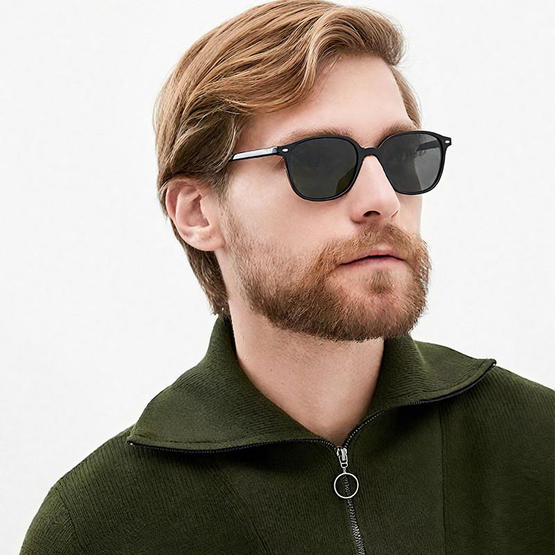 European Style Square Sunglasses For Women Men Uv400 Polarized Frame With Gray Lenses For Outdoor Activities