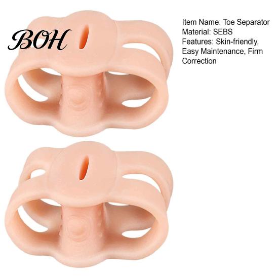 Toe Separators for Hallux Valgus 1 Pair Silicone Men Women, Breathable Double Hole Spacers Overlapping Toes And Correction, Soft SEBS Foot Cushions