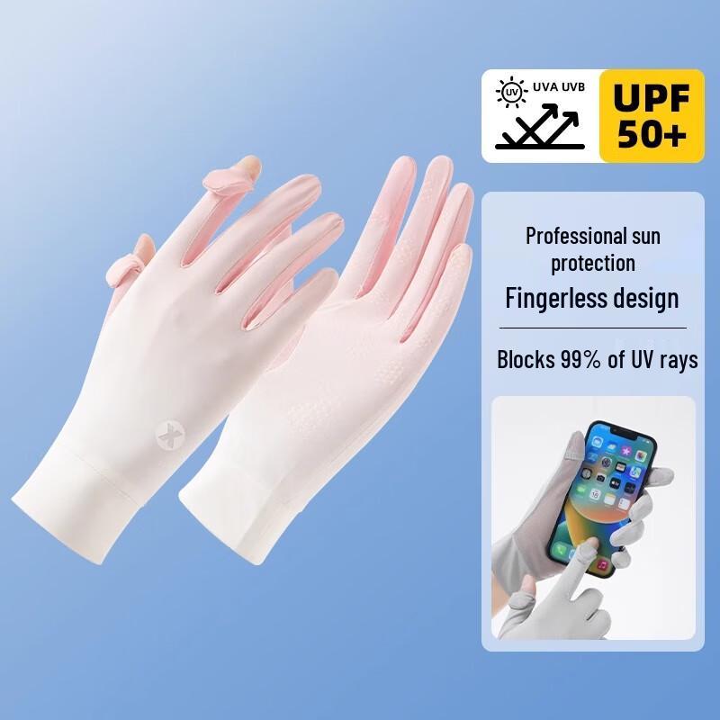 Suling Dámské rukavice z ledového hedvábí UPF50+ Ochrana proti slunci Dotykové