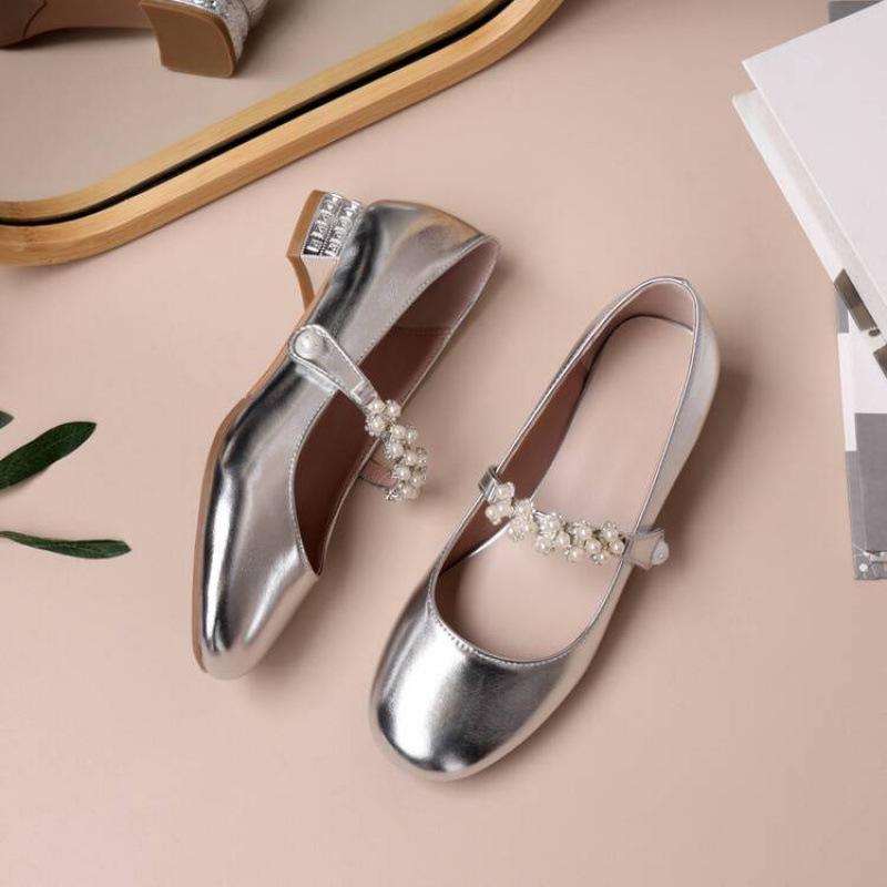 Neue Mädchen Einzelschuhe Schnalle Britische Studentenschuhe Vier Jahreszeiten Weiche Sohle Prinzessinnenschuhe Rindflechse Weiche Sohle Mädchen Kinder Lederschuhe