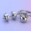 Dumbbell Zinc Alloy Keychain Outdoor Sports Accessories Gym Small Gifts Electroplating Polishing Fitness Accessories