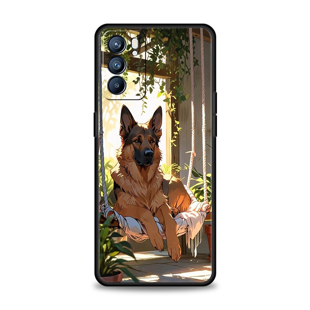 Phone Case For Oppo Reno13 Reno12 Reno11 F Reno10 Pro A54 A53 A95 A76 A74 A57 A98 A80 A79 5G A78 4G Cover German Shepherd Dog