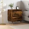 Nightstand Smoked Oak 40x35x50 cm Engineered Wood