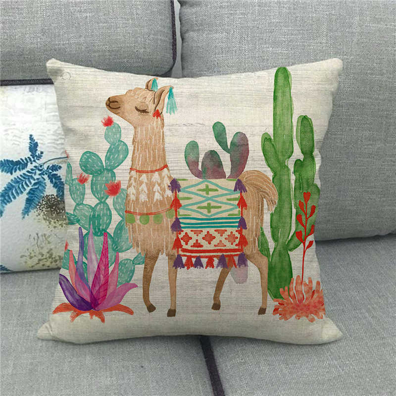 Cute Farm Christmas Animals Digital Printing Short Plush Pillow Covers For Car Sofa Office Cushion Cover Home Goods