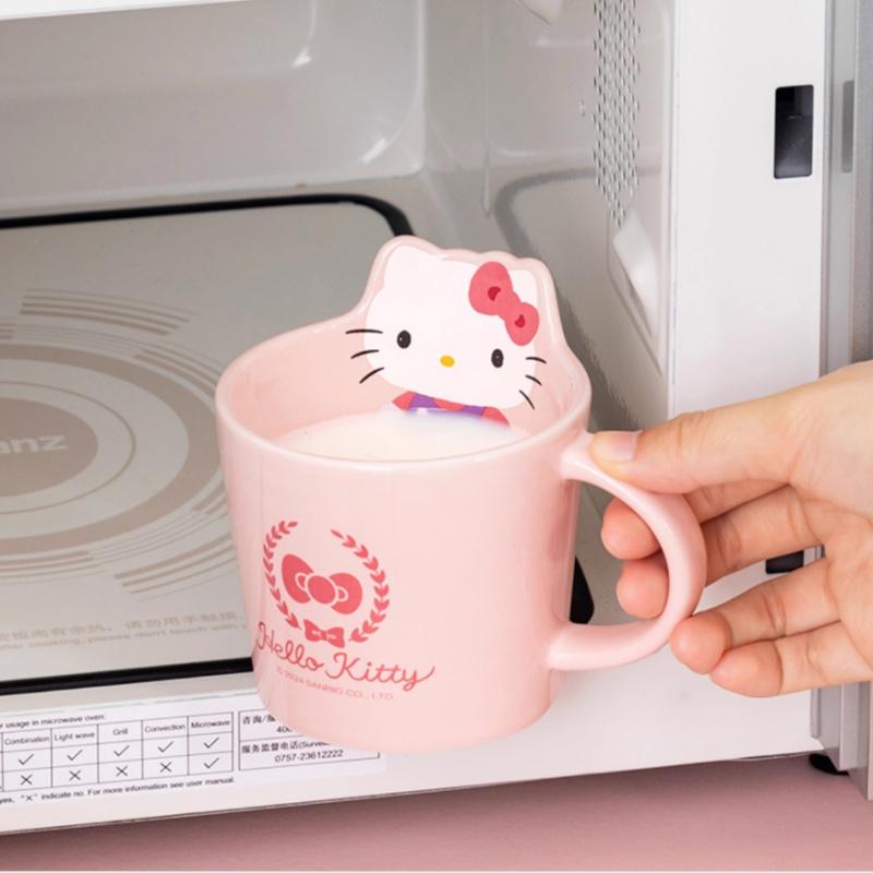 Pour Collaboration Sanrio Mug en Céramique Motif Dessin Animé Tasse à Café/Lait Mignonne Design Hellokitty/Kuromi Tasse Maison Petit Déjeuner Tasse à Eau