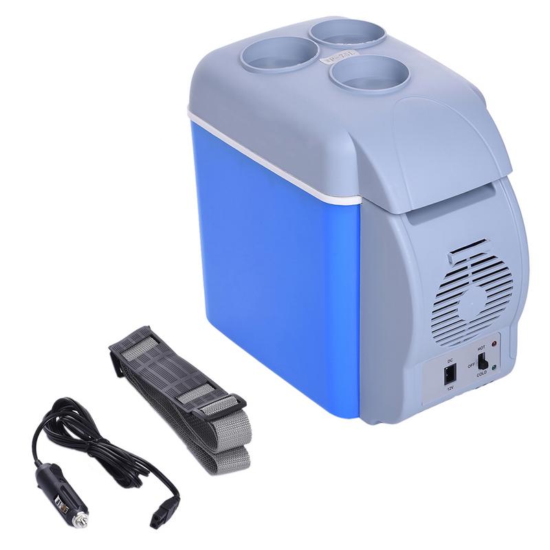 Nová mini lednička 7,5 l Přenosná lednička do auta s mrazákem Mini Camping Lednice Ohřívání a chlazení Chladnička do auta