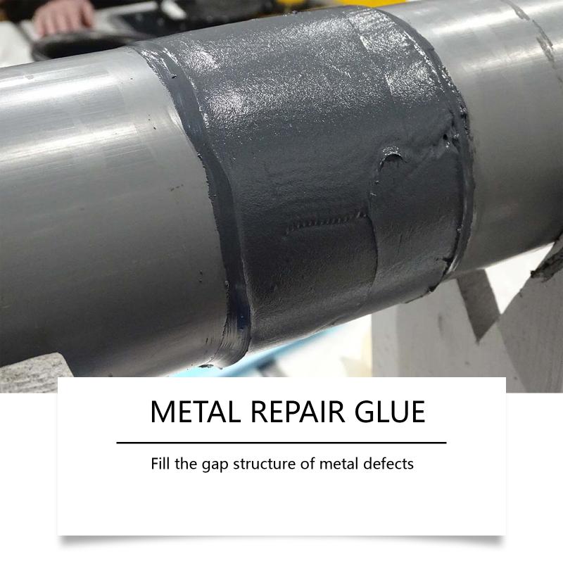 Colla per Riparazione Metallo Jakehoe 50G Agente di Riparazione Saldatura a Caldo e Freddo per Metalli ad Alta Resistenza Riempimento Difetti Tubi Metallici Adesivo Epossidico