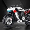 Stadt Super Rennmotorrad Montiertes MOC Bausteine Motorrad Modellbausatz Technische Spielzeuge Geschenke für Jungen Erwachsene Kinder 500+ Teile
