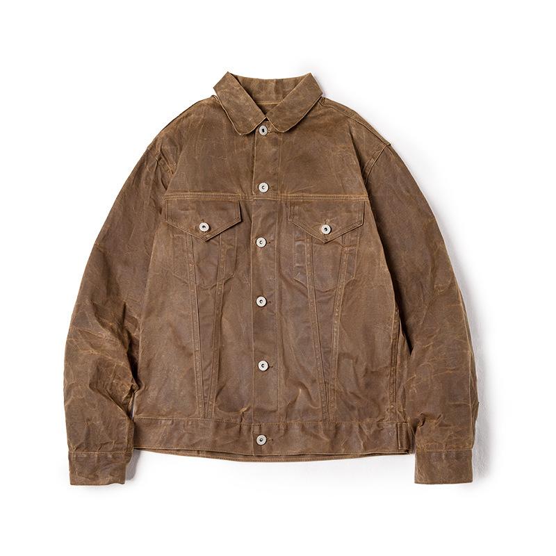 

Рабочая одежда American Retro Heavyweight Canvas Oil Wax Jacket Hunting Oil Wax Jacket Mens Autumn Plus Size M коричневый
