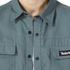 Timberland Solid Color Logo Patch Outdoor Casual Sports Polo Long Sleeve Men tops Green A22AZ-392