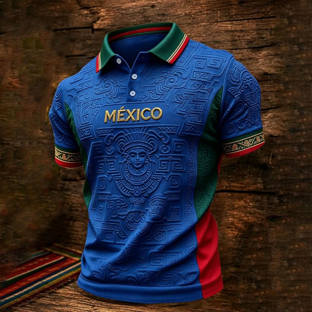 Men's Quick Dry Mesh Golf Shirt Halloween Print Short Sleeve for Summer Casual Wear