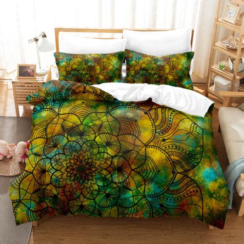 Oriental Mandala Doona Quilt Duvet Cover Set Double/Queen/King Bedding Set Gift