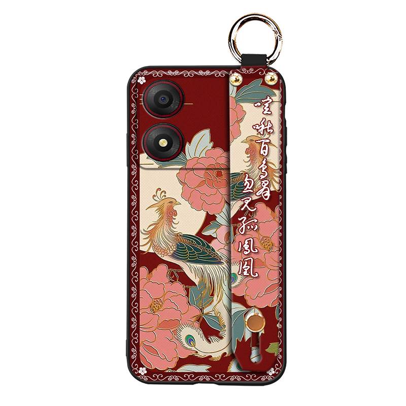 Wristband Wrist Strap Phone Case For ZTE Blade A34 Durable Fashion Phone Holder Protective Anti-dust Shockproof Lanyard
