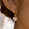 Yori New Stainless Steel Heart-shaped Pendant Earrings Waterproof Daily Recommend Chic Charm Jewelry Wholesale Bijoux