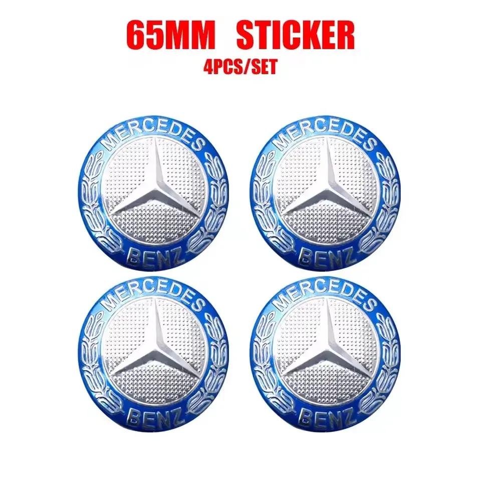 4 szt. 56/60/65 MM 56 mm Naklejka na środek koła samochodowego Kołpak do Mercedes Benz AMG W204 W205 Amg W211 Smart Fortwo 451 W203 W222