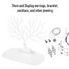 Antler Shape Dish Necklace Bracelet Pendant Jewelry Organizer Display Holder (White)