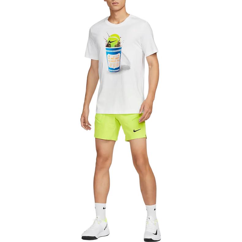 New Nike Court Advantage Dri FIT Casual Shorts Men's Bright Yellow FD5337-389