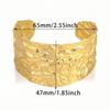 Exquisite klassische Beulenmuster-Öffnungsarmbänder für Frauen, Manschettenarmband, Goldfarbe, Edelstahl, Handornament, Geschenk