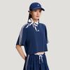 Adidas Dance T Shirts Women's Tech Indigo Navy Collar Moderate Other