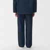 MUJI Men's Wide-leg Kapok-Blend Denim Pants (AE0ZHA5S) in Dark Navy (Men's Size S)