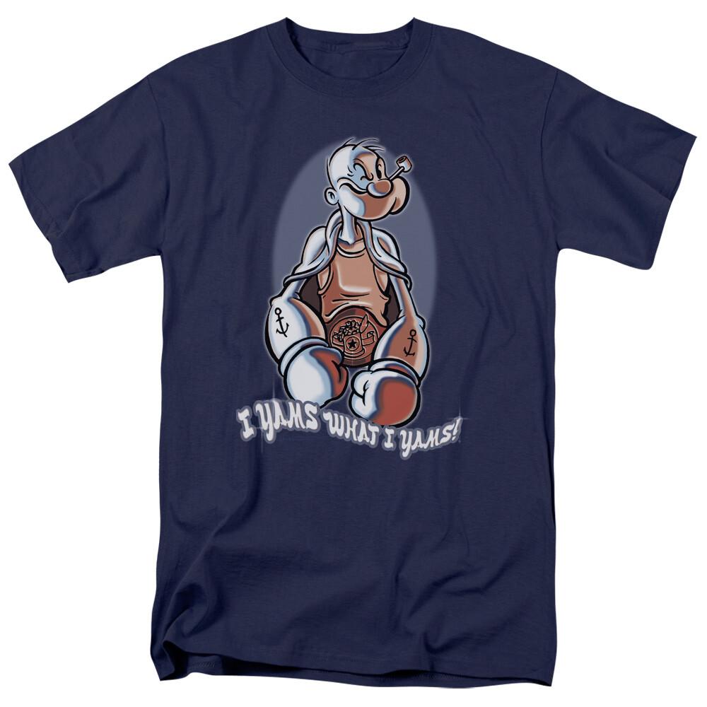 Popeye I Yams T Shirt Mens Sailor Man Licensed IDW Comics Tee Navy M